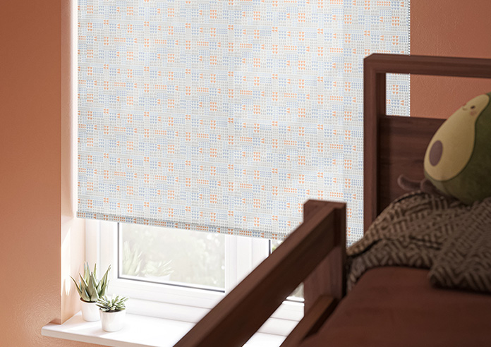 Watercolour Triangles, Blues - Twist&Fit Roller Blind - Image 5